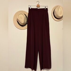 Ann Taylor Burgundy Wide Leg Pants - NWT!